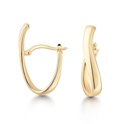 Boucles d'oreilles modernes en Or Jaune 375 