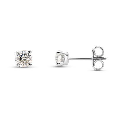 Boucles d'oreilles Or Blanc 750 Diamants 0.60 carat