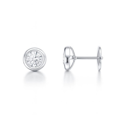 Boucles d'oreilles Or Blanc Diamant 0.40 carat G Si