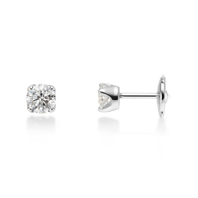 Boucles d'oreilles Or Blanc Diamant 0.79ct