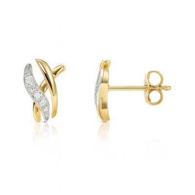 Boucles d'oreilles Or Jaune 750 Diamant