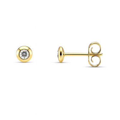 Boucles d'oreilles Or Jaune 750 Diamant