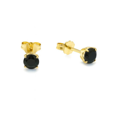Boucles d'oreilles Or Jaune Saphir 4mm