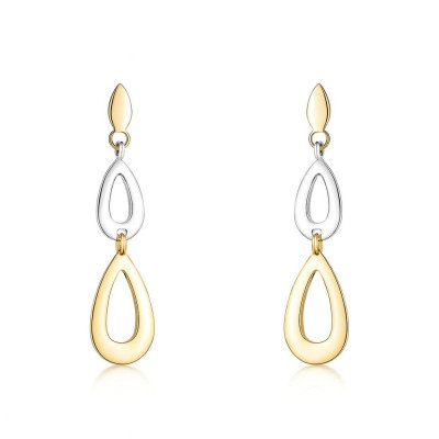 Boucles d'oreilles pendantes 2 Ors 750