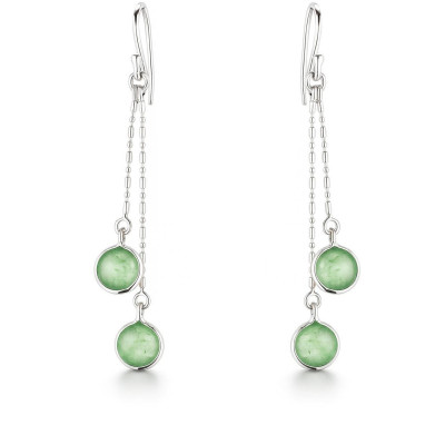 Boucles d'oreilles Pendantes Argent 925 Aventurine