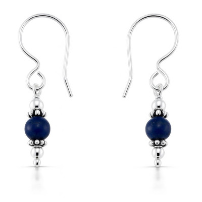 Boucles d'oreilles Pendantes  Argent 925 Lapis lazuli