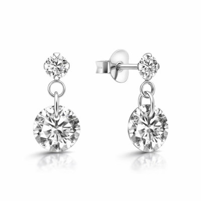 Boucles d'oreilles pendantes Argent 925 Oxyde de zirconium