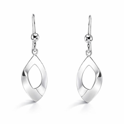 Boucles d'oreilles pendantes Argent 925 rhodié Goutte