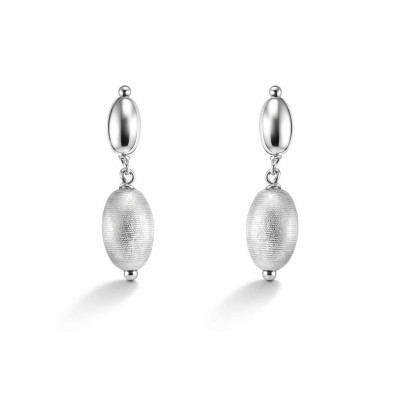 Boucles d'oreilles pendantes Argent 925 rhodié Olives