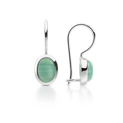 Boucles d'oreilles Pendantes Argent Aventurine 7x5mm
