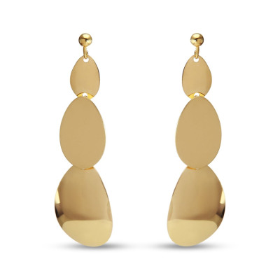Boucles d'oreilles Pendantes Argent Doré 3 formes de gouttes