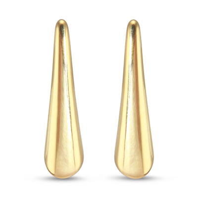 Boucles d'oreilles pendantes Argent Doré conique