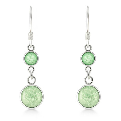 Boucles d'oreilles pendantes Argent et Aventurine