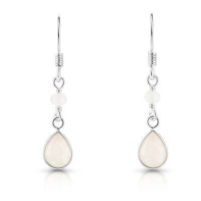 Boucles d'oreilles pendantes Argent et Labradorite