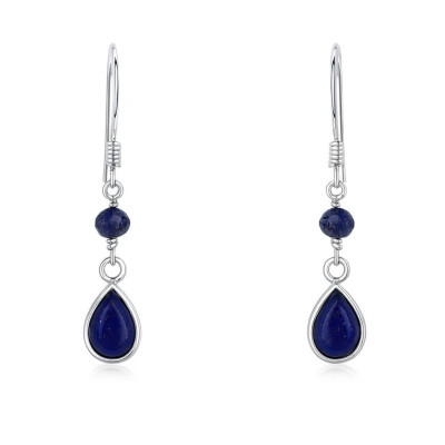 Boucles d'oreilles pendantes Argent et Lapis Lazuli