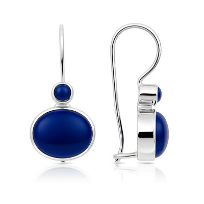 Boucles d'oreilles Pendantes Argent Lapis Lazuli 