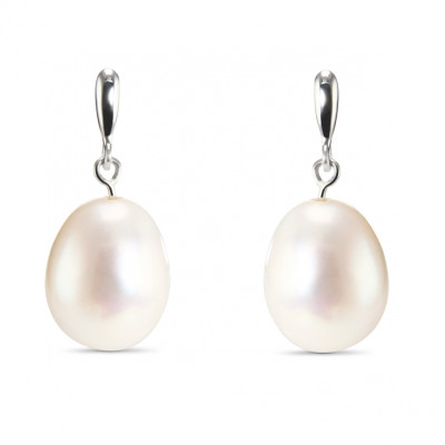 Boucles d'oreilles Pendantes Argent Perle de culture Baroque