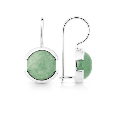 Boucles d'oreilles Pendantes Aventurine Ronde 10mm