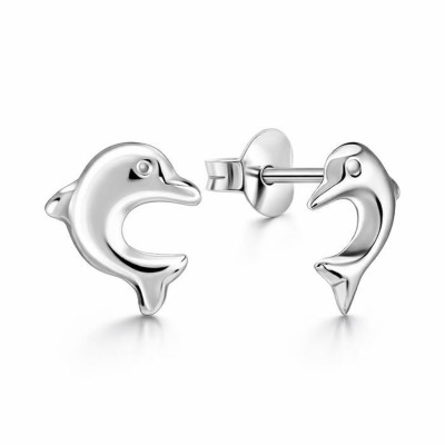Boucles d'oreilles puces Argent 925 Dauphin