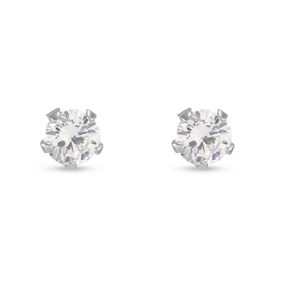 Boucles d'oreilles puces Argent 925 Oxyde de zirconium
