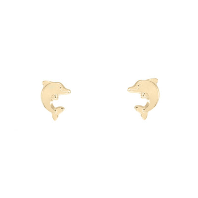 Boucles d'oreilles puces Or Jaune 375 Dauphin