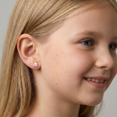 Boucles d'oreilles puces Or Jaune 375 Eléphant, vue 7