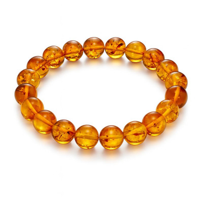 Bracelet ambre perles rondes 10mm