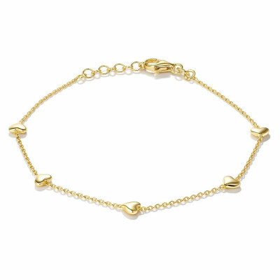Bracelet Argent 925 doré Coeurs