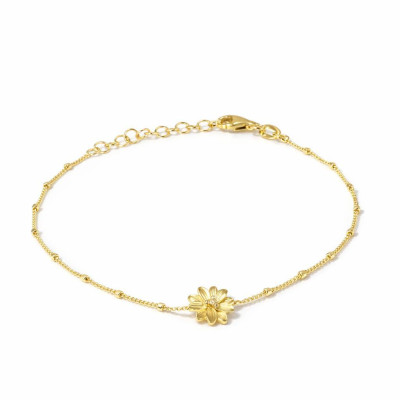 Bracelet Argent 925 doré Fleur