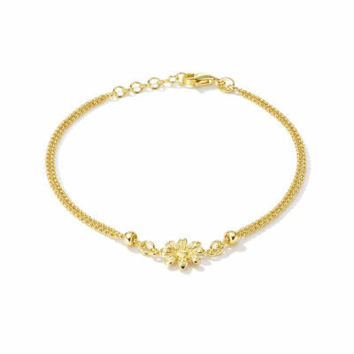Bracelet Argent 925 doré Fleur