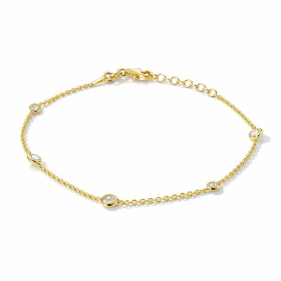 Bracelet Argent 925 doré Oxydes de zirconium