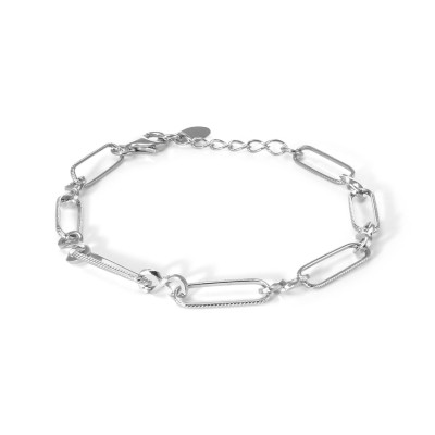 Bracelet Argent 925 Infinis et maillons rectangles