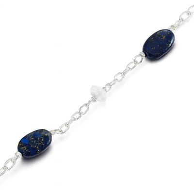 Bracelet Argent 925 Lapis et Labradorite