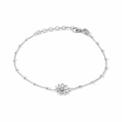 Bracelet Argent 925 rhodié Fleur