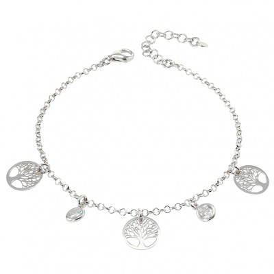 Bracelet argent breloques arbre de vie