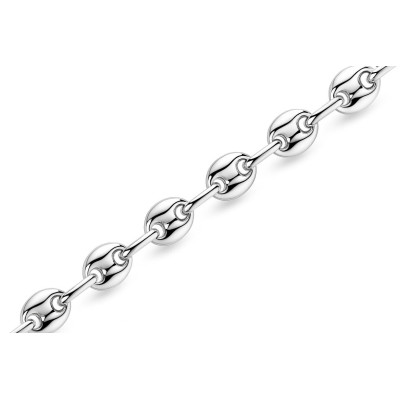 Bracelet Argent Grains de café 5.6mm - 19cm