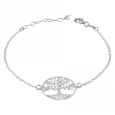 Bracelet argent rhodié arbre de vie de 20mm