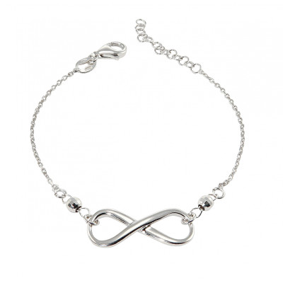 Bracelet argent rhodié infini