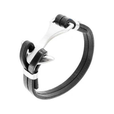 Bracelets Dames en Acier Inoxydable Bracelet Magn/étique M Argent Matte Noir Or Akitsune Bracelet en Cuir V/éritable Gracilitas