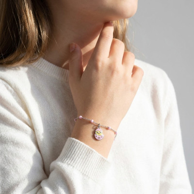 Bracelet Enfant Argent Rhodié Poussin Email, vue 7