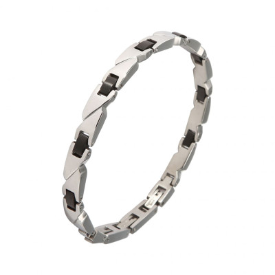 Bracelet Homme Acier 2 tons 6,3mm x 20,5cm