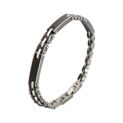 Bracelet Homme Acier 2 Tons 7,5mm x 20,5cm