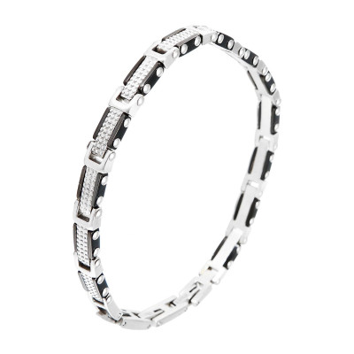 Bracelet Homme Acier 2 Tons 7mm x 21cm