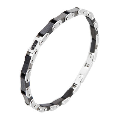 Bracelet Homme Acier 2 Tons 7mm x 21cm
