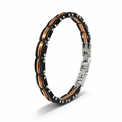 Bracelet Homme Acier 2 Tons 8mm x 21cm