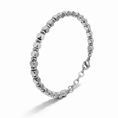 Bracelet Homme Acier Gris 4mm x 20cm