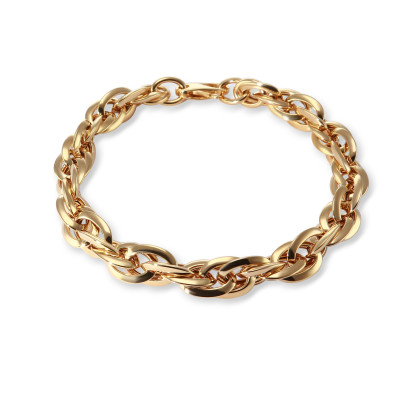 Bracelet maille Fantaisie en Or Jaune 375 7.5mm x 19cm