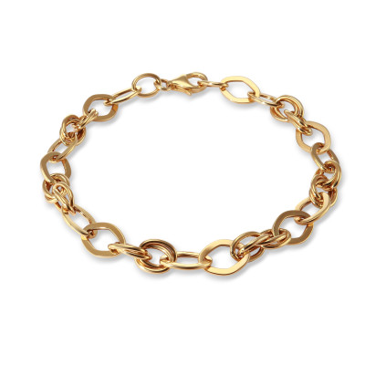 Bracelet maille ovale en Or Jaune 750