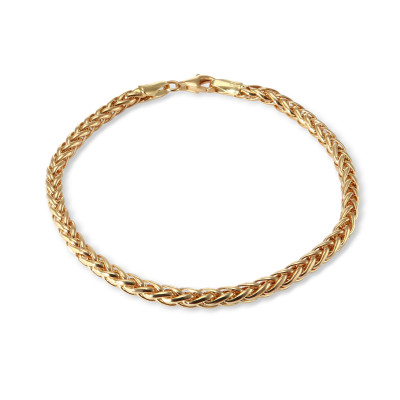 Bracelet Maille Palmier 3mm x 18cm Or Jaune 750