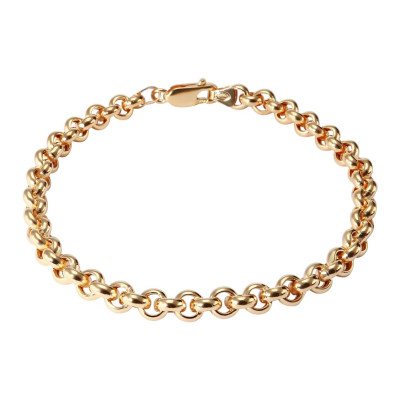 Bracelet Or Jaune 375 maille jaseron 5,2mm x 19cm